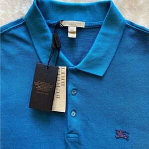 Burberry Vibrant Blue Men's Polo Shirt